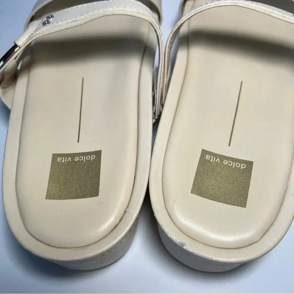 Dolce Vita Womens CICILY Cream Sandals Women’s Size 11 Summer Slides - Picture 8 of 13